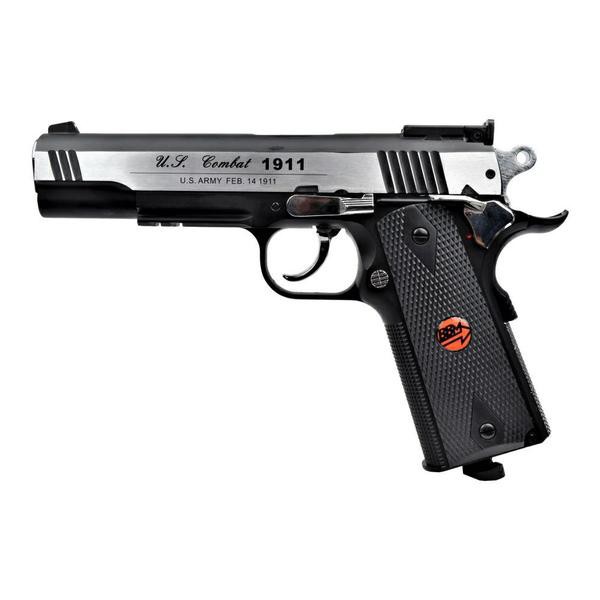 BRUNI PISTOLA CO2 CAL 4,5 C N 816 U S COMBAT FULL METAL SILVER (BR-601MS)