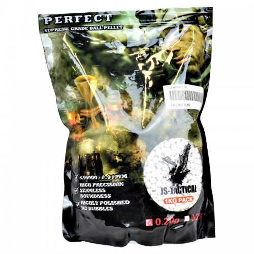 JS-TACTICAL PRECISION BALL PELLETS 0,20g WHITE (JS-BBPERF 0.20)