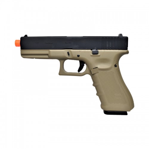 WE GAS PISTOL G17 TAN AND BLACK (W057BT)