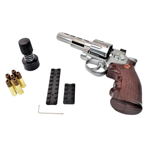 BRUNI CO2 4,5MM REVOLVER 4 SILVER (BR-701S)