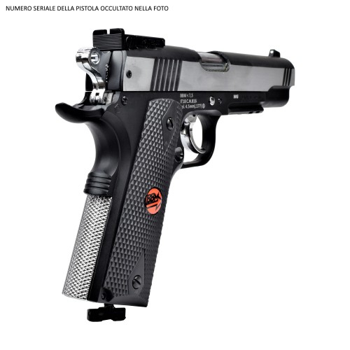 BRUNI PISTOLA CO2 CAL 4,5 C N 816 U S COMBAT FULL METAL SILVER (BR-601MS)