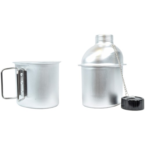 ALUMINUM CANTEEN 1 LITER WITH CUP (JS-1802)