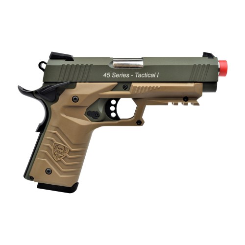 HFC GAS PISTOL HG-171 TACTICAL 1911 GREEN/TAN (HG 171G)