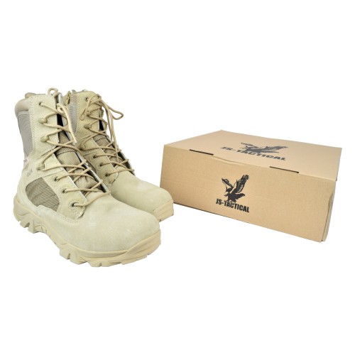 JS WARRIOR MILITARY BOOTS TAN SIZE 43EUR (JW-BWT-43)