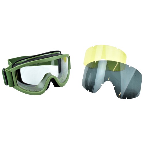 ROYAL GOGGLE GREEN WITH 3 LENSES (YH363V)