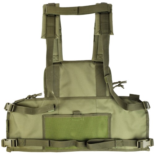 JS-TACTICAL TACTICAL VEST GREEN (JS-1758V) - REAR