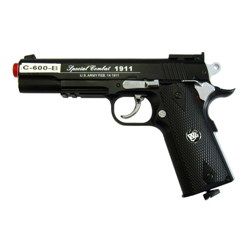 WINGUN CO2 PISTOL SEMI-BLOWBACK BLACK (C 600B)