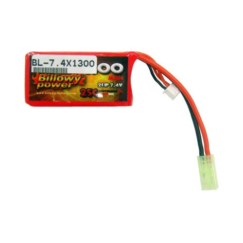 BILLOWY POWER LI-PO BATTERY 7.4V X 1300MAH 25C (BL-7.4X1300)