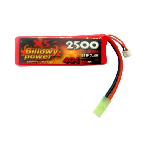 BILLOWY POWER LI-PO BATTERY 7.4V X 2500MAH 40C (BL-7.4X2500)