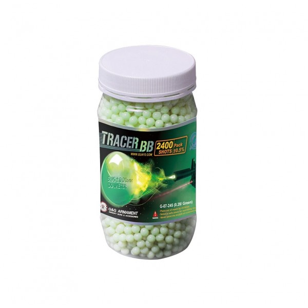 G&G TRACER BB 0.28G 2400 GREEN BALL PELLETS CAN (G07245) G&G TRACER BB 0.28G 2400 GREEN BALL PELLETS CAN (G07245)