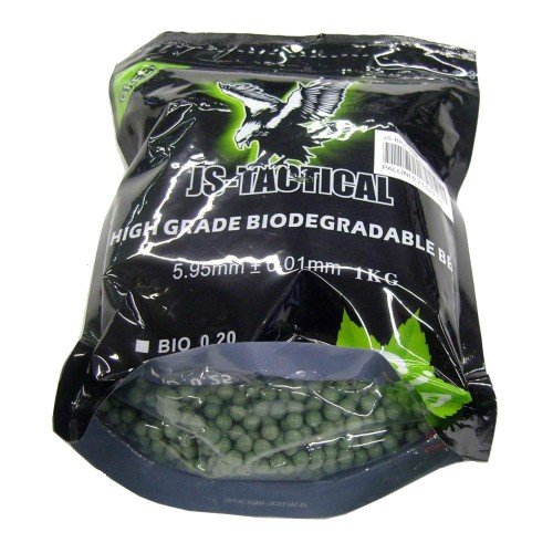 JS-TACTICAL BIODEGRADABLE BALL PELLETS 0.23G GREEN (JS-BIO0.23V)