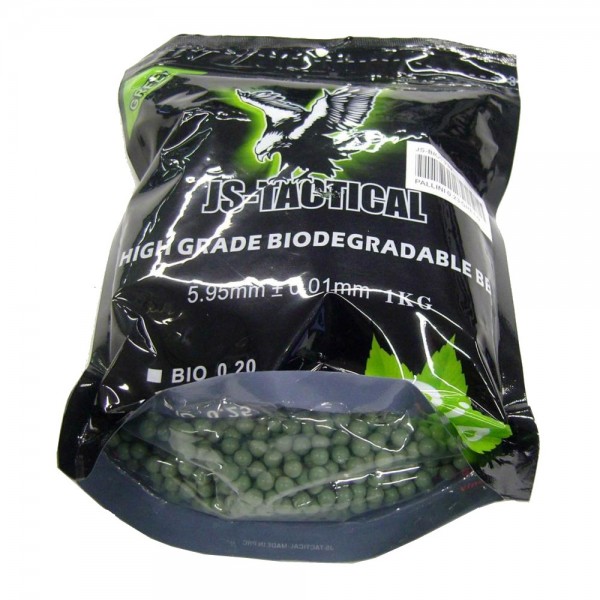 JS-TACTICAL BIODEGRADABLE BALL PELLETS 0.23G GREEN (JS-BIO0.23V)