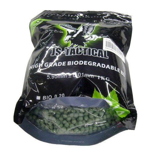 JS-TACTICAL BIODEGRADABLE BALL PELLETS 0.25G GREEN (JS-BIO0.25V)