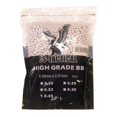 JS-TACTICAL BALL PELLETS 0.25G WHITE (JS-BB0.25)